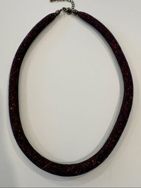 Swarovski Sparkling Dark Red Tube Necklace - Women Jewelry